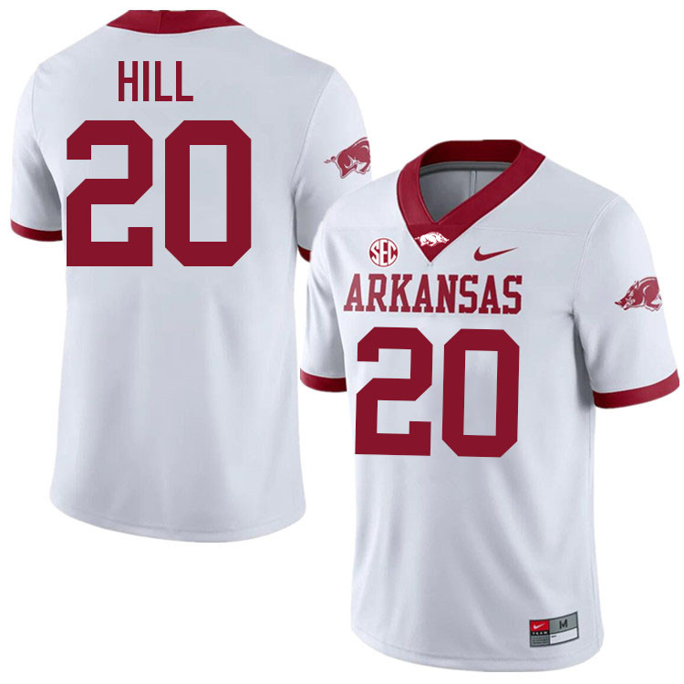 Rodney Hill Arkansas Jersey,Arkansas Razorbacks #20 Rodney Hill Jersey Youth College-White